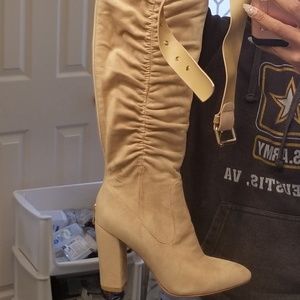 Thigh high bootsw/ belt attachment